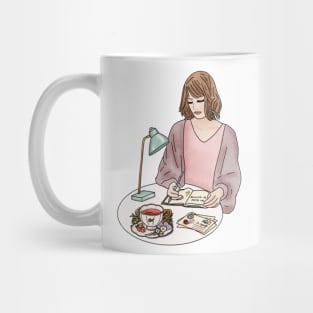 Writing girl Mug